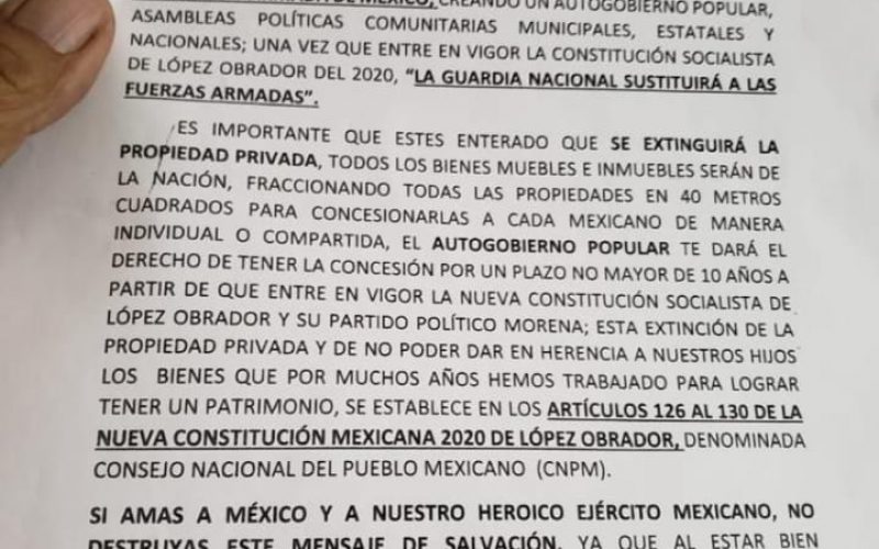 Morena no propuso una Nueva Constitución Mexicana