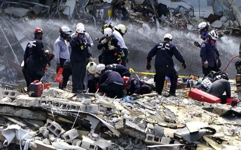 Suben a nueve los muertos por derrumbe de edificio en Miami