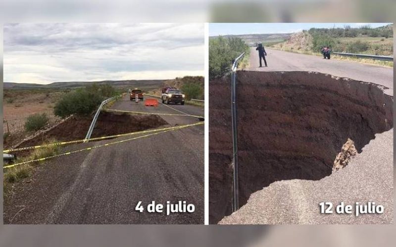 Otro socavón ahora en Chihuahua