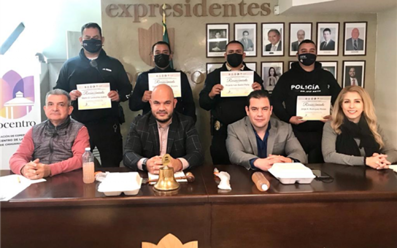 Reconocen a los mejores policías del centro de la ciudad