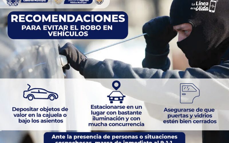 Emiten recomendaciones para prevenir el robo de pertenencias en tu automóvil