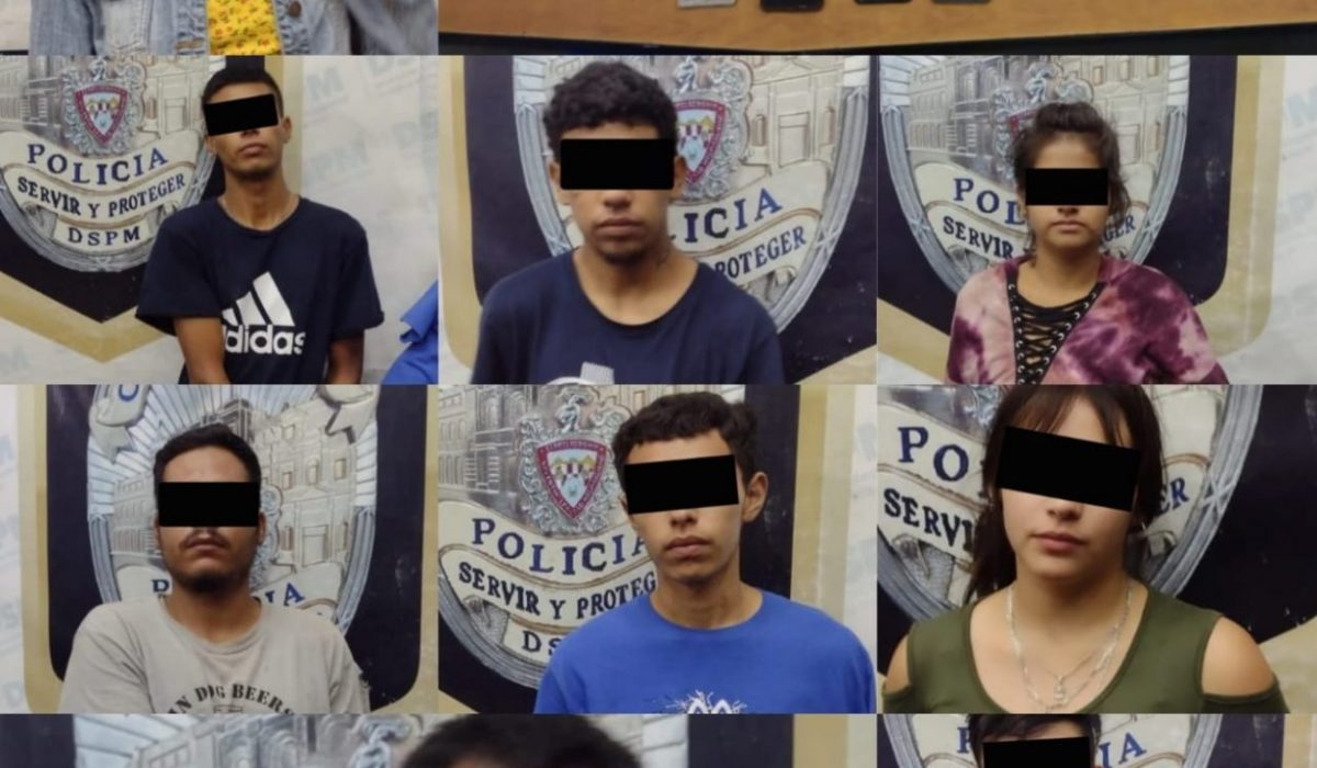 Detienen en Chihuahua Capital  a 9 jóvenes con armas de fuego y máscaras de piel