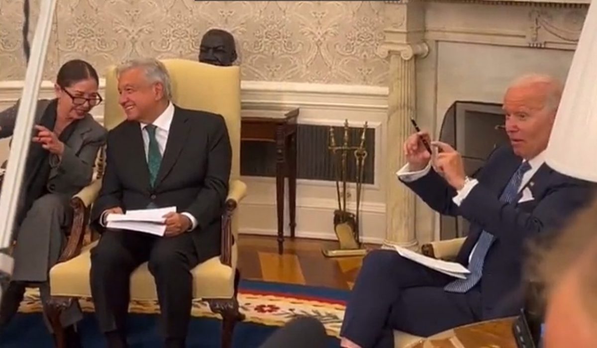 ¡Qué vergüenza! En pleno discurso Biden interrumpe a López Obrador y agradece al camarógrafo