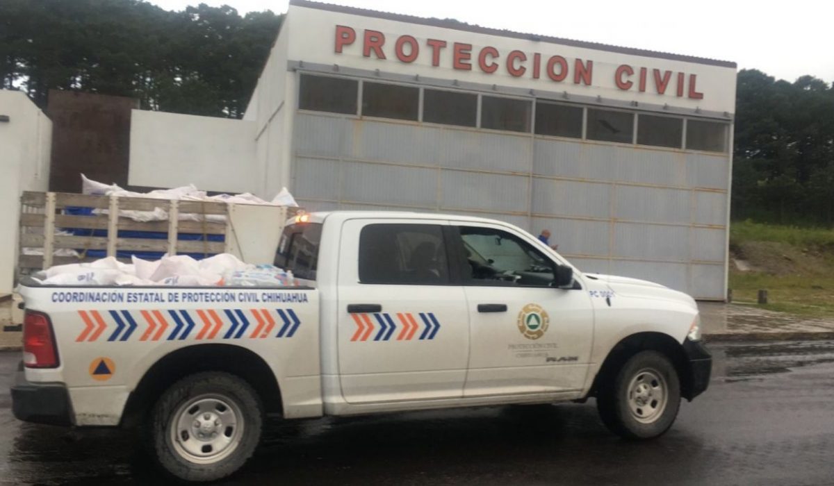 Atiende desde el lunes Protección Civil Estatal con insumos y apoyos diversos a familias afectadas por fuertes lluvias en San Juanito
