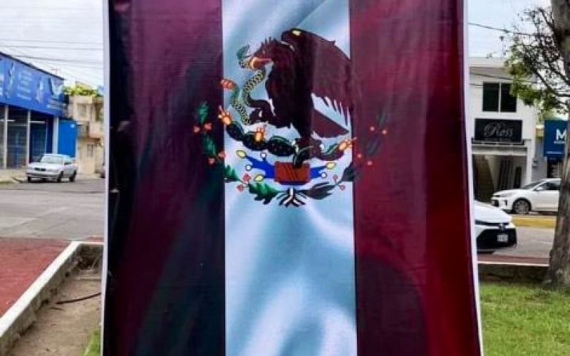 #Nayarit cambian los colores de la Bandera de México por lo de «Morena»