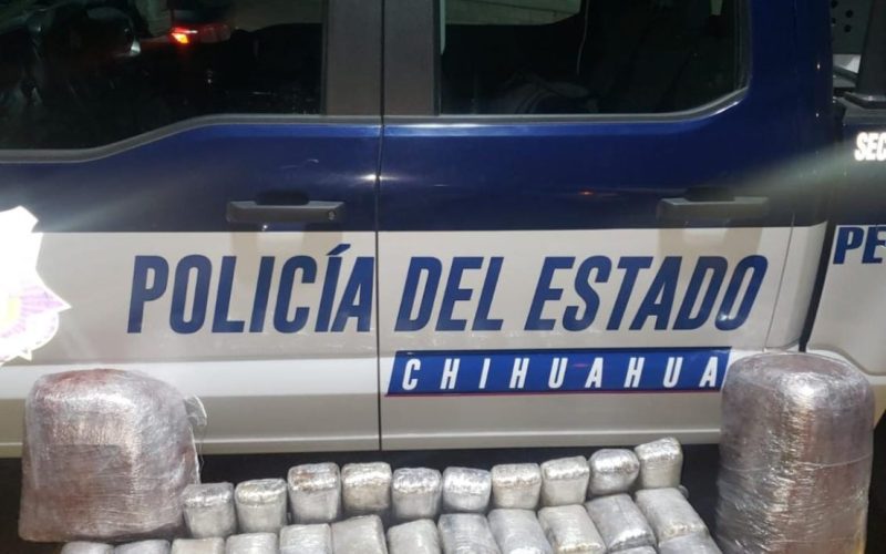 Asegura SSPE maletas con marihuana en Anáhuac